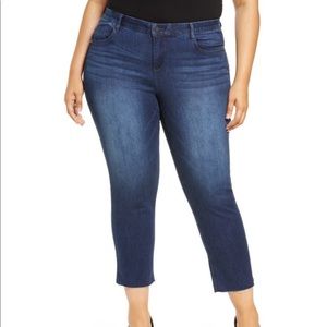 WIT & WISDOM Ab-Solution Girlfriend Raw Hem Ankle Skinny Jeans Color IN-INDIGO